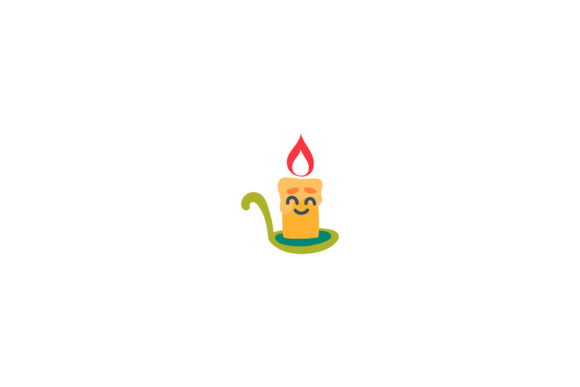 Christmas Candle Asset Illustration