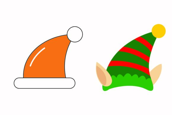 Christmas Cap Headdress Vector for Illustrations