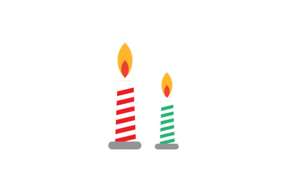 Christmas Cute Candle Light Vector for Festive Branding