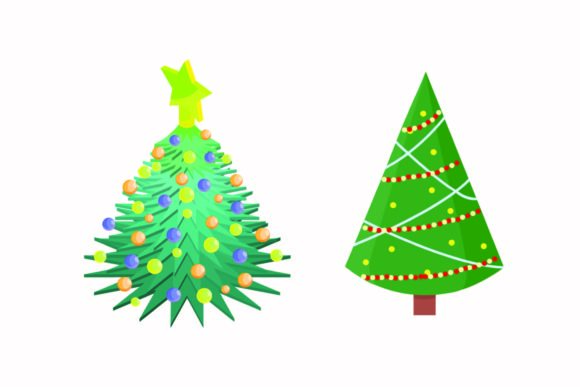 Christmas Decorated Tree Illustration