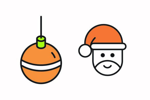 Christmas Decorative Ball Snowman Vector