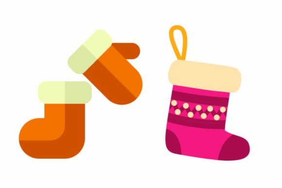 Christmas Hand Gloves Illustrations for Seasonal Branding