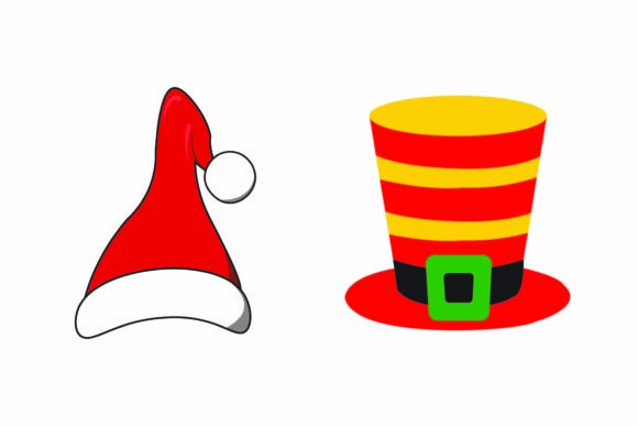 Christmas Hat Funny Clothing Vector Illustrations