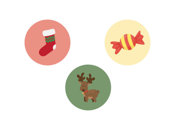 Christmas Icon Deer Vector Bundle