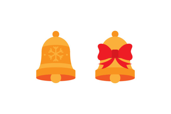 Christmas Jingle Bell Set Vector Illustrations