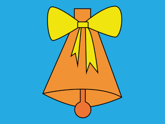 Christmas Orange Bell Illustration