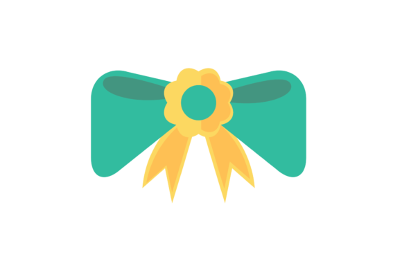 Christmas Ribbon Flat Illustration