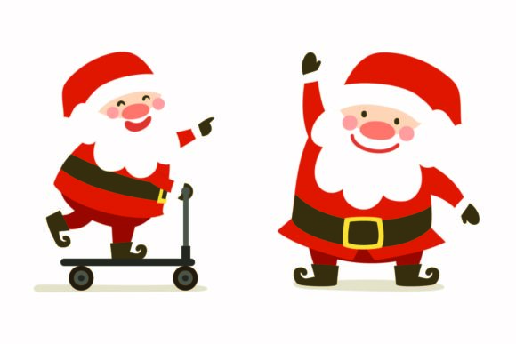 Christmas Santa Joy Cartoon Illustration