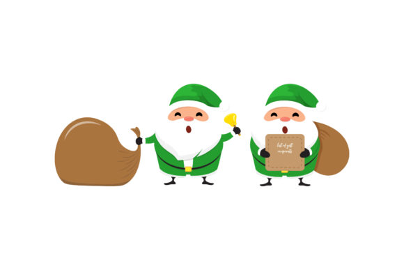 Christmas Santa Vector Set for Editorial and Web Use