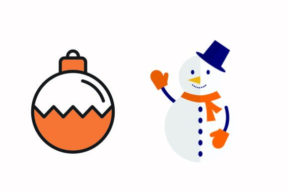 Christmas Snowman Ball Decoration Vector