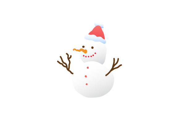 Christmas Snowman Illustration for Branding