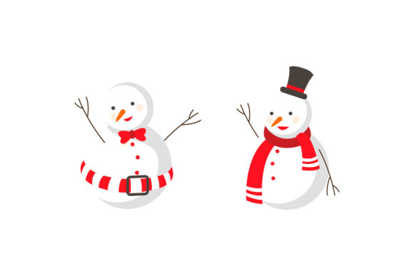 Christmas Snowman Vector Illustration