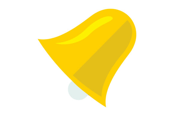 Christmas Yellow Bell Flat Illustration