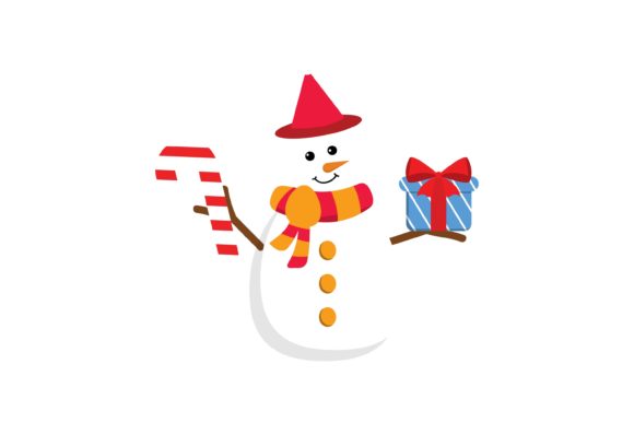 Santa’s Gift Candy Christmas Icon Illustrations